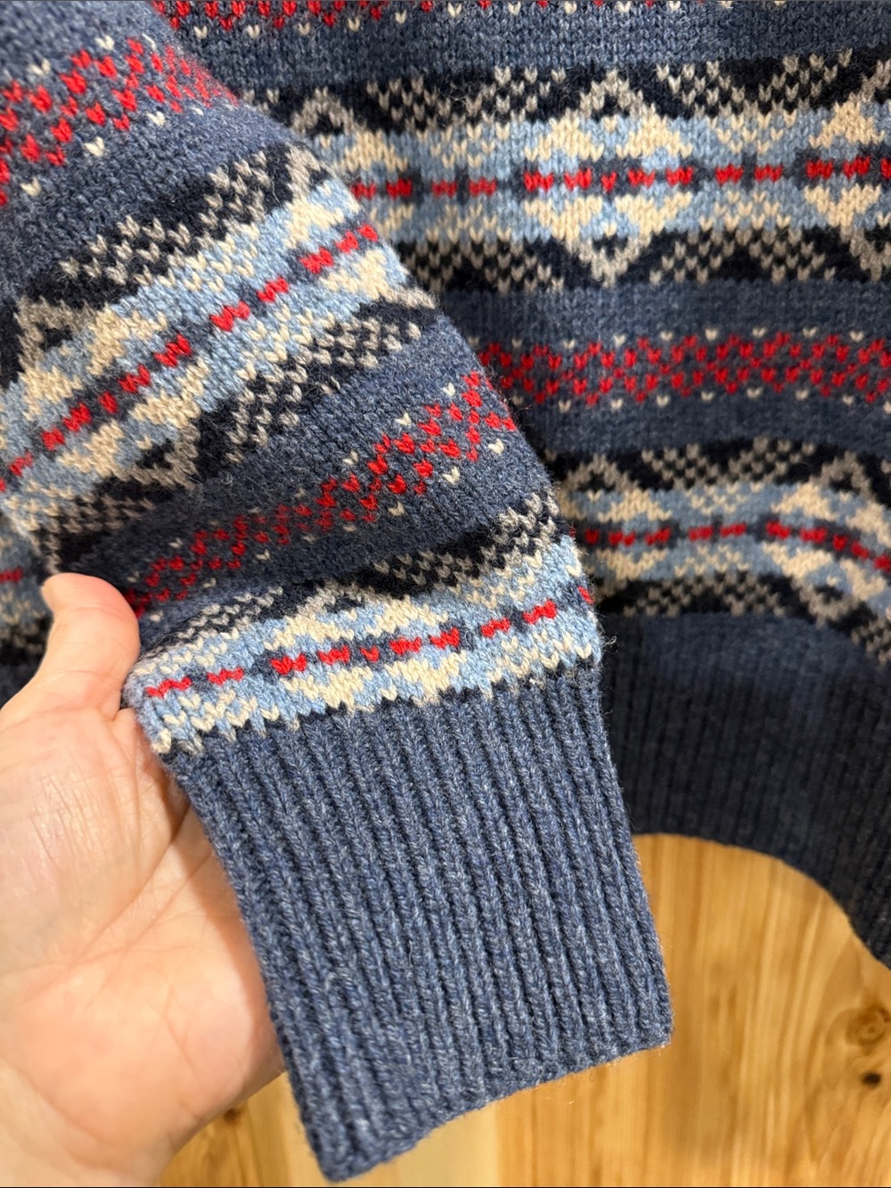 J. Crew Lambswool Fair Isle Ski Apres Crewneck Sweater Men’s Sz M Unisex - Picture 5 of 11